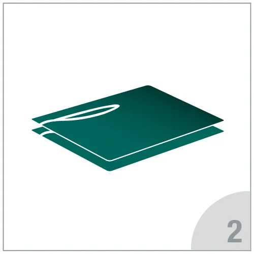 Bauchtuch-Set grün, steril, à 2 Stück,  45x45cm, 4-lagig, RK, OP, VM 20, Peel/Peel