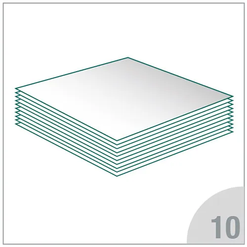 Mullkompressen, steril, à 10, 7,5 x 7,5cm, 12-fach, VM 17 Papier/Folie