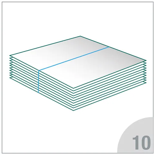 Mullkompressen-Set, steril, à 10 Stück, 10x10cm, 12-fach, RK, OP, VM 17, Peel/Peel