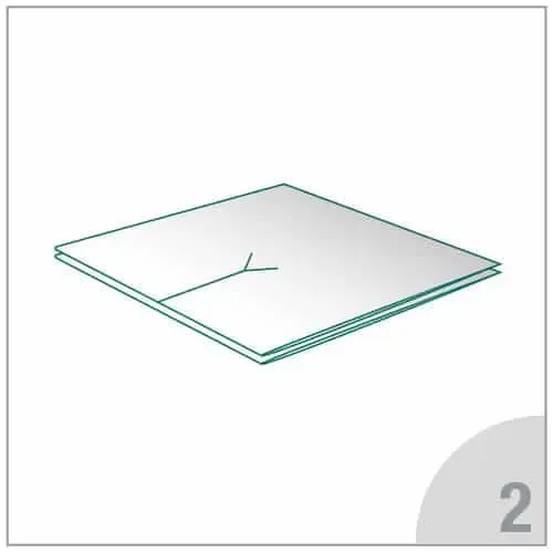 Vliesschlitzkompressen, steril, à 2 Stück,  7,5×7,5cm, 4-fach, 30g Papier/Papier