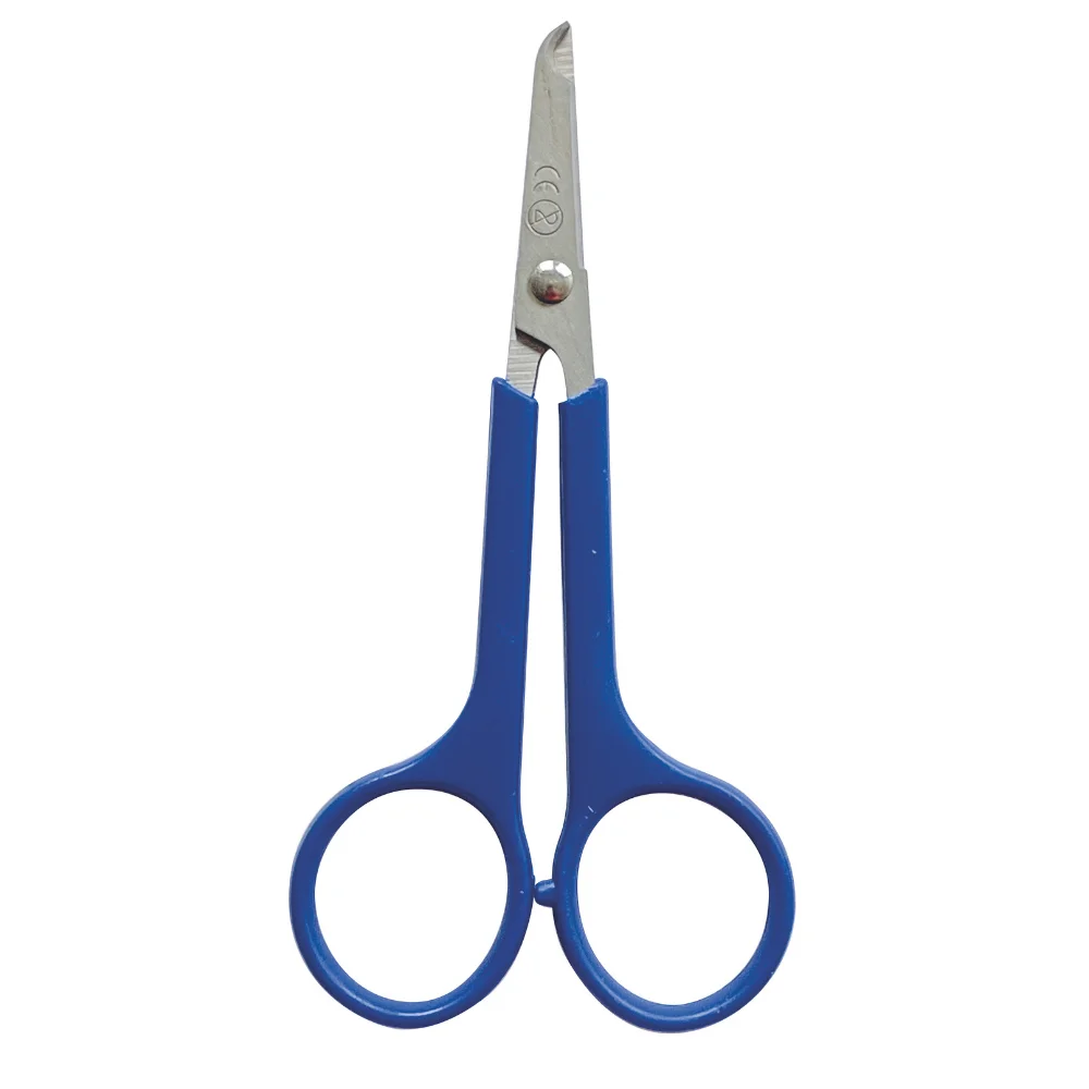 Fadenschere mit blauem Kunststoffgriff – STERIL, Scilo