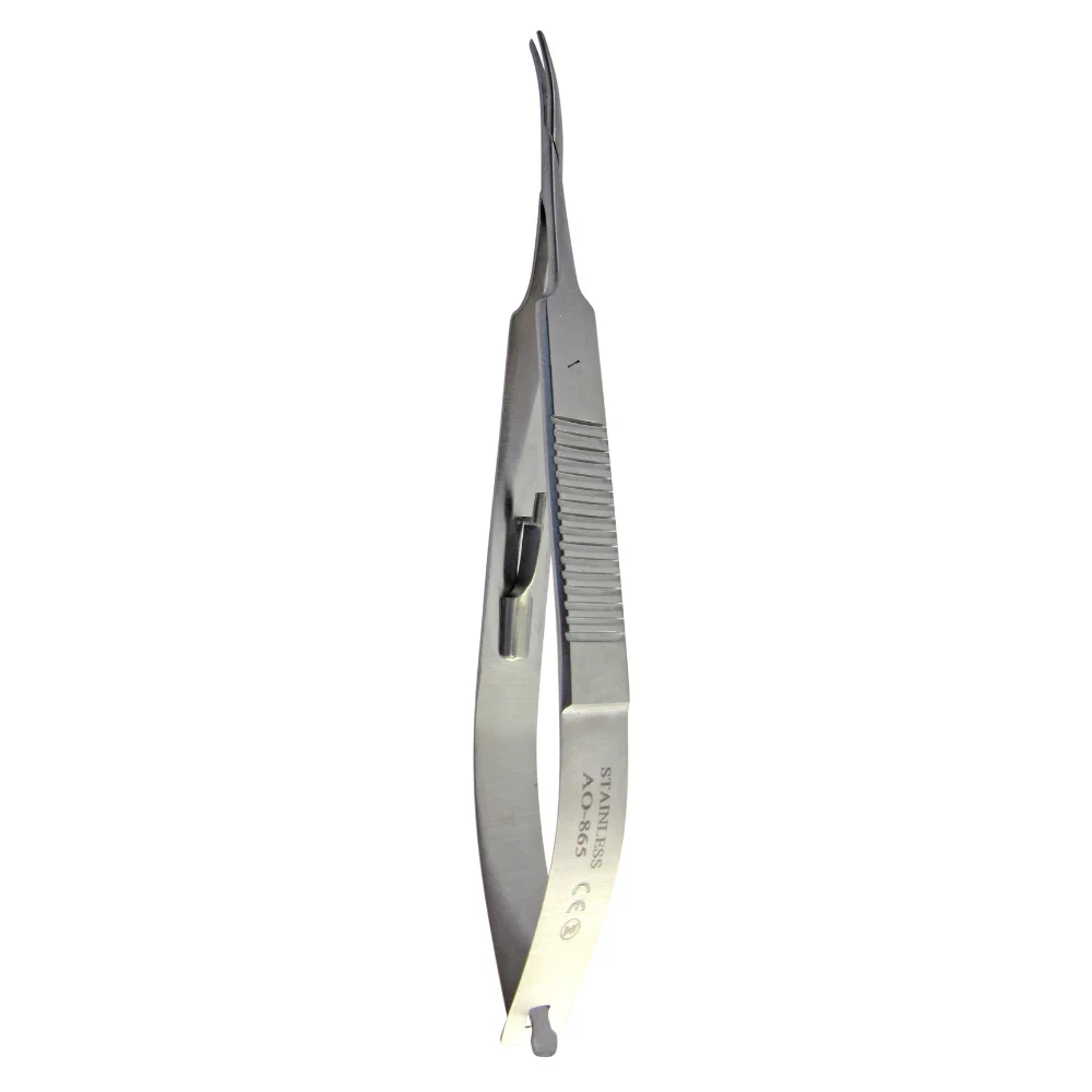 Nadelhalter CASTROVIEJO gebogen, 145 mm – STERIL, Scilo